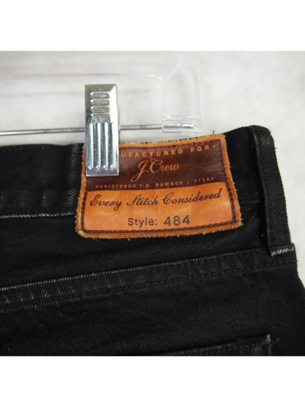 J. Crew Mens Style 484 Straight Leg Jeans W31 L30 Black Japanese Kaihara Denim